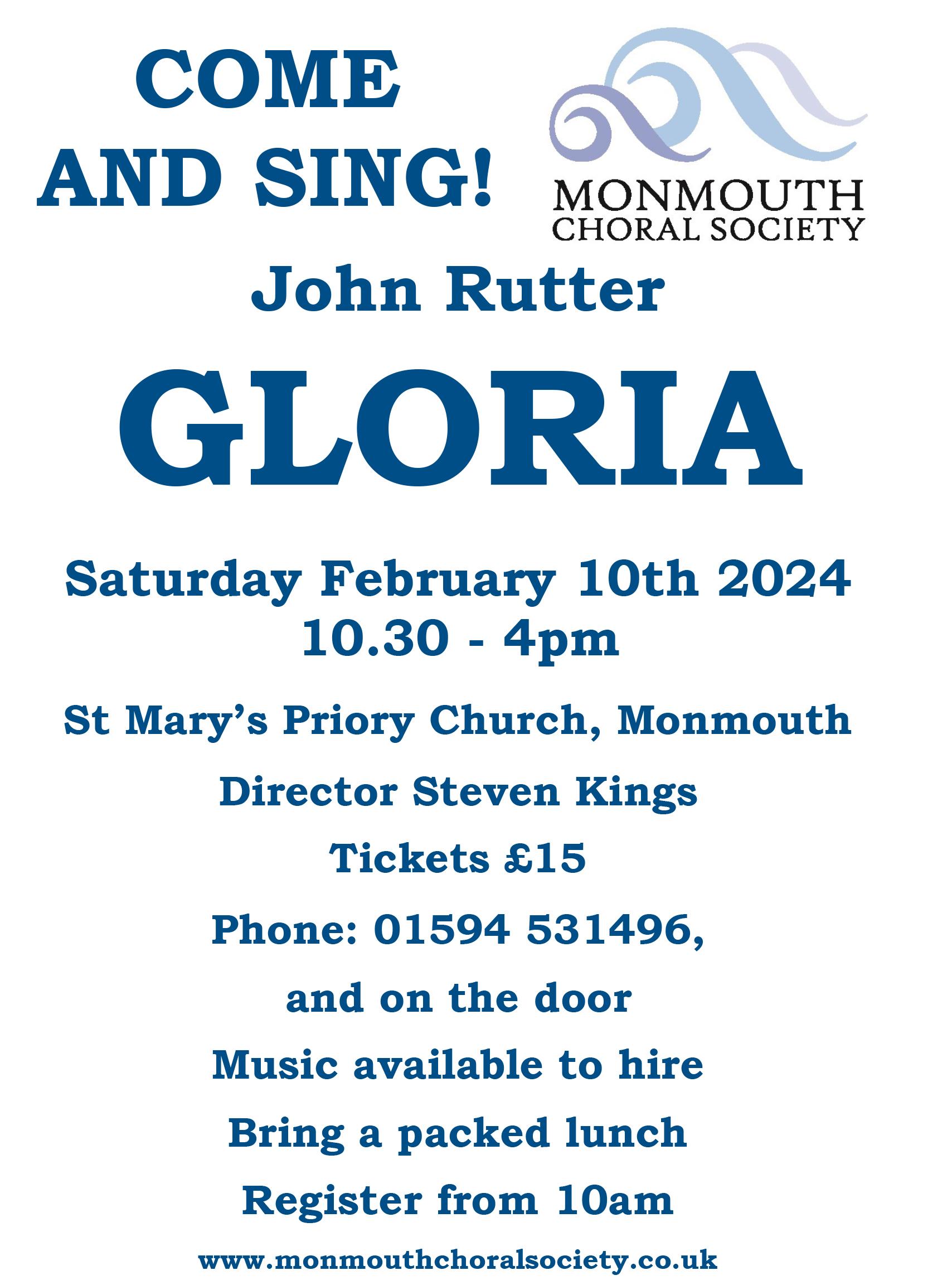 Come and Sing: John Rutter - "Gloria"